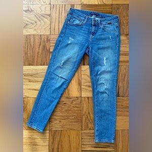 Mavi Women's Distressed Blue Jeans